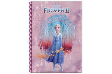 Keskin Color Spiralli Karton Kapak Sürprizli Defter Frozen A4 80 YP Kareli