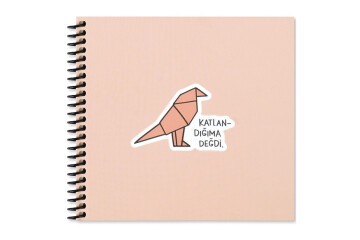 Keskin Color Sticker Defter Hisli Şeyler 16x15 50 YP Çizgili Stickerli Defter Katlandığıma Değdi