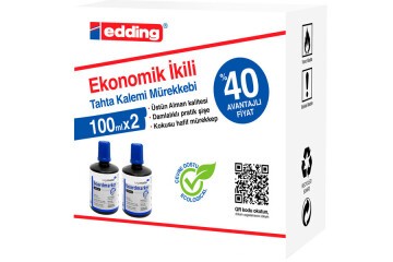 Legamaster Tahta Kalem Mürekkebi Ekonomik 100 ML Mavi 2 Li LM1199K203