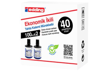 Legamaster Tahta Kalem Mürekkebi Ekonomik 100 ML Siyah 2 Li LM1199K201