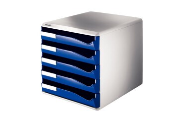 Leitz Evrak Rafı Çekmeceli Plastik 5 Lİ Mavi 5280