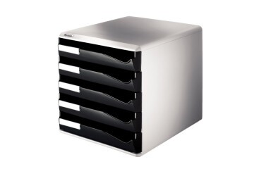 Leitz Evrak Rafı Çekmeceli Plastik 5 Lİ Siyah 5280