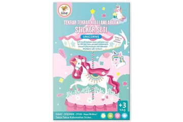 Lino Tekrar Tekrar Kullanılabilen Sticker Seti Unıcorns LS-402