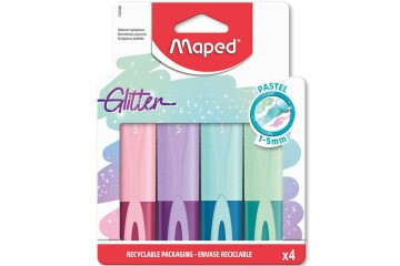 Maped Fosforlu Kalem Glıtter Pastel 4 Lü 742046