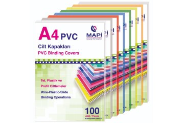 Mapi Cilt Kapağı Plastik Opak A4 160 MIC Sarı 204 02 06