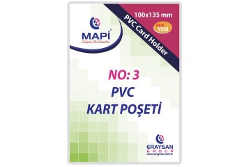 Mapi Kart Poşeti Dikey PVC NO:3 100x135 Şeffaf 910 10 37
