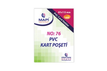 Mapi Kart Poşeti Dikey PVC NO:76 87x115 Şeffaf 910 10 39
