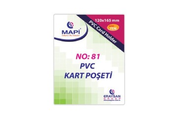 Mapi Kart Poşeti Dikey PVC NO:81 165x120 Şeffaf 910 10 40