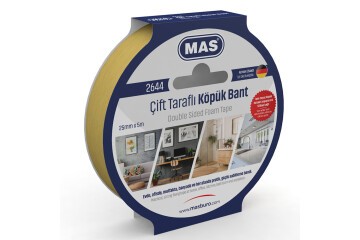Mas Çift Taraflı Köpük Bant 25 MM x 5 M 2644