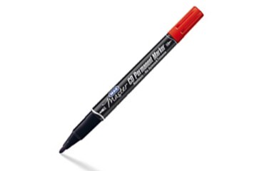 Mas Markör Permanent Kalem Çift Uçlu Kırmızı 6414