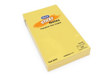 Mas Yapışkanlı Not Kağıdı 100 Syf 76x127 Pastel Sarı 3655