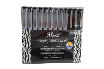 Masis Teknik Çizim Kalemi 12 Lİ Set TÇK-S12