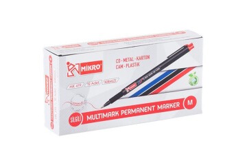 Mikro Asetat Kalemi Permanent M Seri Kırmızı MK 419