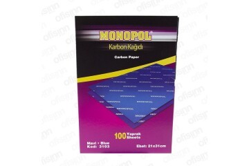 Monopol Karbon Kağıdı 100 LÜ A4 Mavi 3103