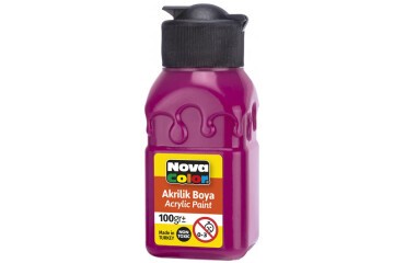 Nova Color Akrilik Boya Şişe 100 CC Magenta Kırmızı Nc-2024