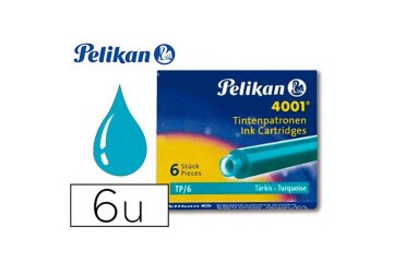 Pelikan Dolma Kalem Kartuşu Küçük Turkuvaz 6 LI 4001