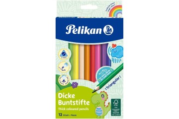 Pelikan Kuru Boya Kalemi Jumbo Üçgen 12 Li 724039