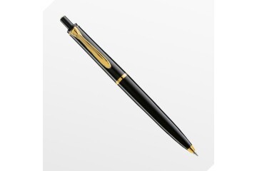 Pelikan Tükenmez Kalem 14 Ayar Altın Kaplama Siyah K200