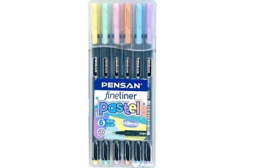 Pensan Fineliner 6 Lı Pastel Pvc Kutu 6200