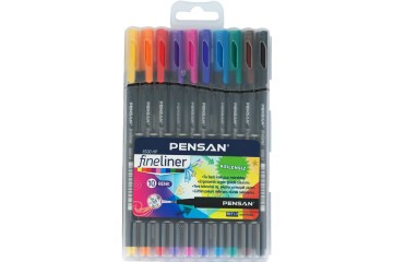 Pensan Fineliner Keçe Uç Kalem 0.4 MM 10 LU Plastik Kutulu 6500 HP