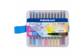 Pensan Fineliner Keçe Uç Kalem 24 Lü Pvc Kutu 6500 HP