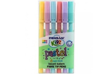 Pensan Kidz Keçeli Kalem 6 Renk Pastel 24 LÜ