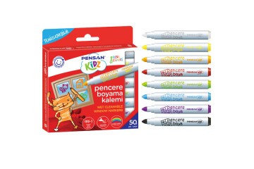 Pensan Markör Kidz Temizlenebilir 8 Renk Pencere 99925