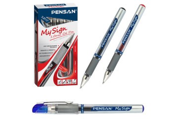 Pensan Roller Kalem My-Sign Jel Bilye Uçlu İmza Kalemi 1.0 MM Kırmızı 6030