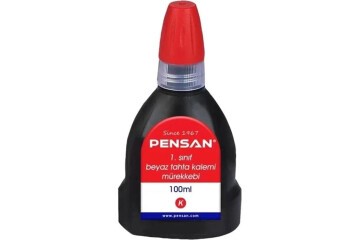 Pensan Tahta Kalemi Mürekkebi Kırmızı 100 ML 4009