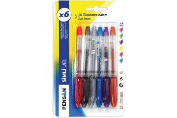 Pensan Tükenmez Kalem Jel Simli 1.0 MM Kırmızı 2280