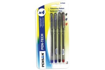 Pensan Tükenmez Kalem Pen Tech 0.7 MM Kırmızı 2228