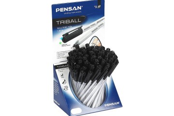 Pensan Tükenmez Kalem Triball 1.0 MM Bilye Uç Siyah 60 LI Stand 1003
