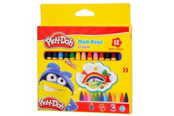 Play-Doh Mum Pastel Boya Crayon Yuvarlak 12 Renk CRN-CR004
