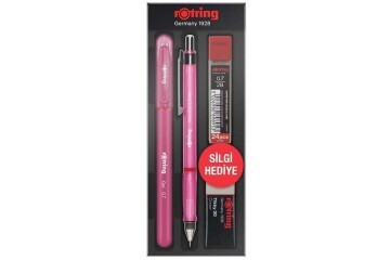 Rotring Okul Seti Visuclick+Jel 0.7 MM Pembe