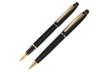 Scrikss Takım Kalem Dolma+Tükenmez Mat Siyah Altın 35