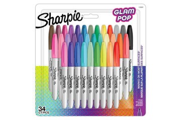 Sharpie Permanent Markör Fine Glam Pop 34 Lü Bls