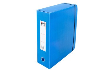 Üçgen Proje Kutusu Plastik Lastikli Battal 29x36x10 Mavi