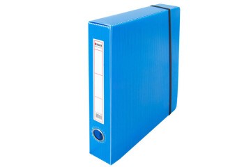 Üçgen Proje Kutusu Plastik Lastikli Dar 24x32x5 Mavi