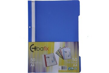Bafix Telli Dosya Plastik XL Mavi A4