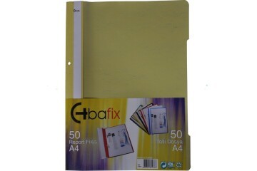 Bafix Telli Dosya Plastik XL Sarı A4