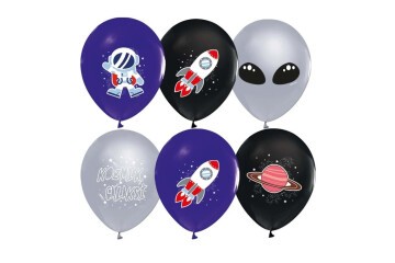 Balonevi Balon 4+1 Kozmik Galaksi Baskılı 12 8 Li