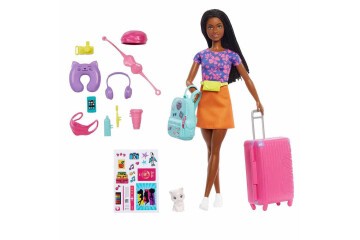 Barbie Brooklyn Seyahatte Bebeği Ve Aksesuarları HGX55