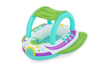 Bestway Çocuk Şişme Bot Gölgelikli Direksiyon 107x112 Cm Kzld-Bw34149