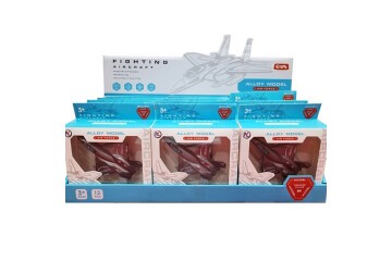 Ctoy Oyuncak Çek Bırak Metal Savaş Uçakları Kutulu 12 Li Stant CTOY-HY825-1