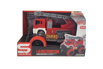 Ctoy Oyuncak Işıklı V Sesli Merdivenli İtfaiye Aracı 1:16