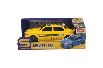 Ctoy Oyuncak Işıklı Ve Sesli Sürtmeli Taxi 