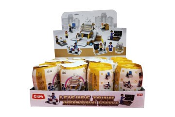 Ctoy Oyuncak Mini Bloklar Okul 12 Li Stant CTOY-755