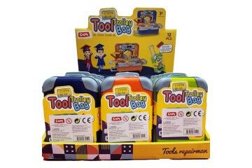 Ctoy Oyuncak Mini Çekçekli Tamir  Çantası 12 Li Stant CTOY-9988-8