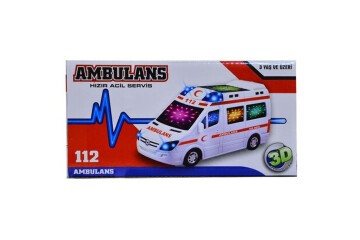 Ctoy Oyuncak Pilli Sesli Ve Işıklı 3d Ambulans