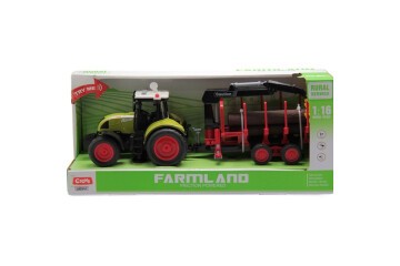 Ctoy Sesli Ve Pilli Römorklu Traktör 1:16